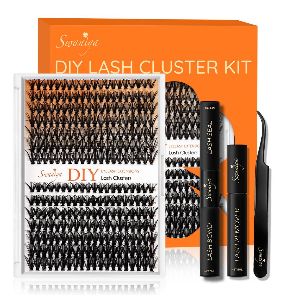 אשכולות תוספי ריסים של DIY